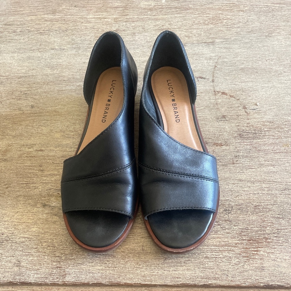 Lucky Brand Leather Peep Toe Show